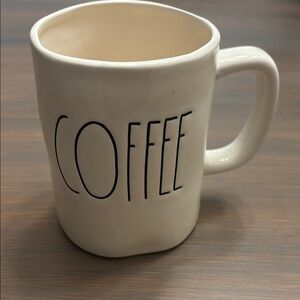 White Coffee Mug with Black Lettering